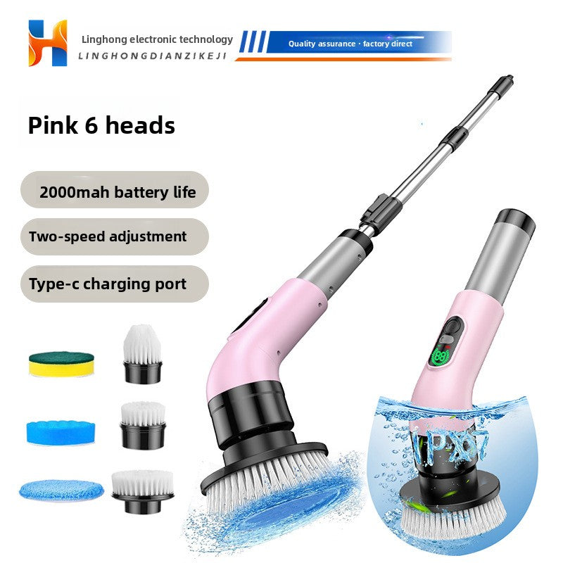 Multi-brush head electric cleaning brush
