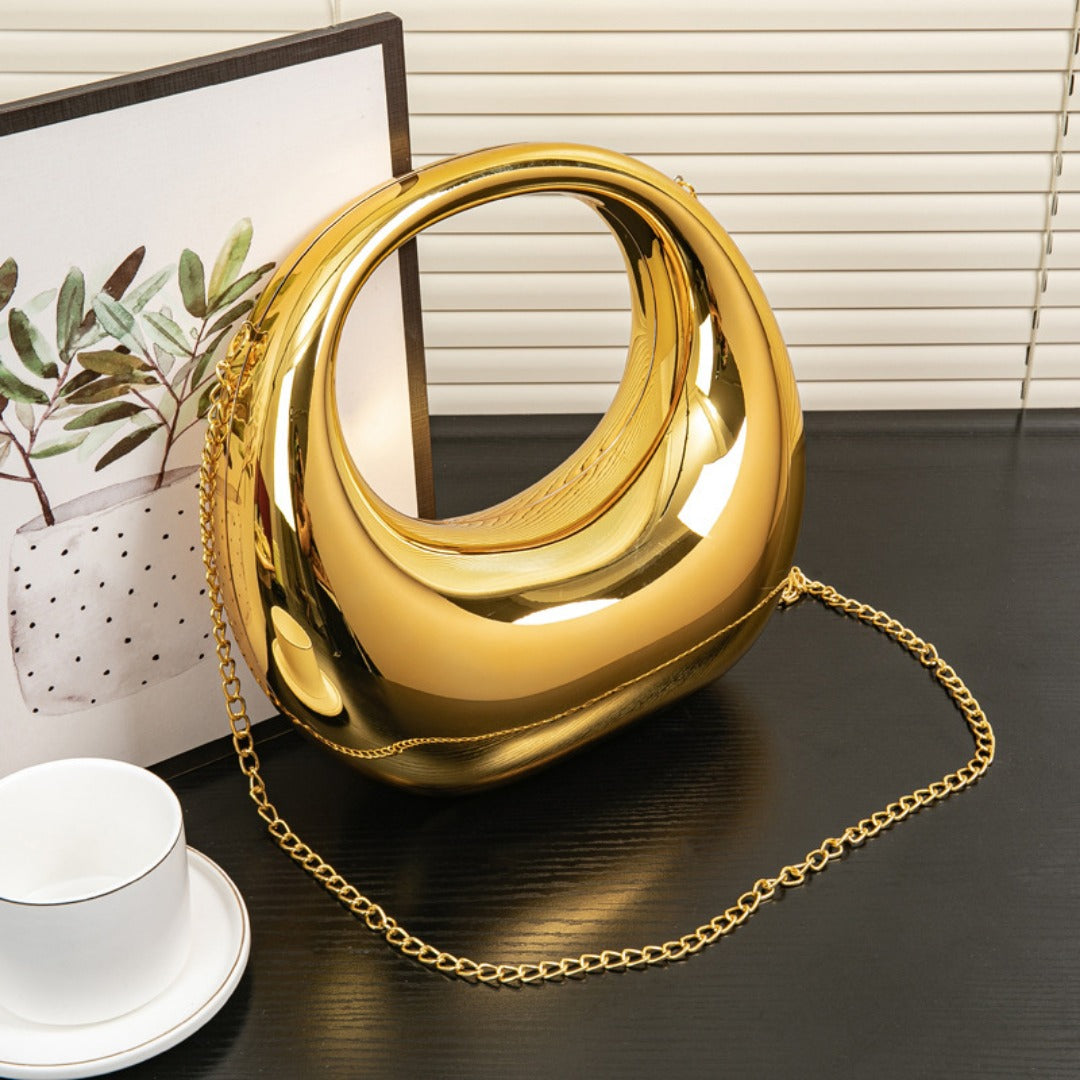 Elegant evening Bag – Gold and Silver Dinner Bag, Stylish Makeup Acrylic Bag, Perfect Prom Bag, Party Purse, and Wedding Clutch