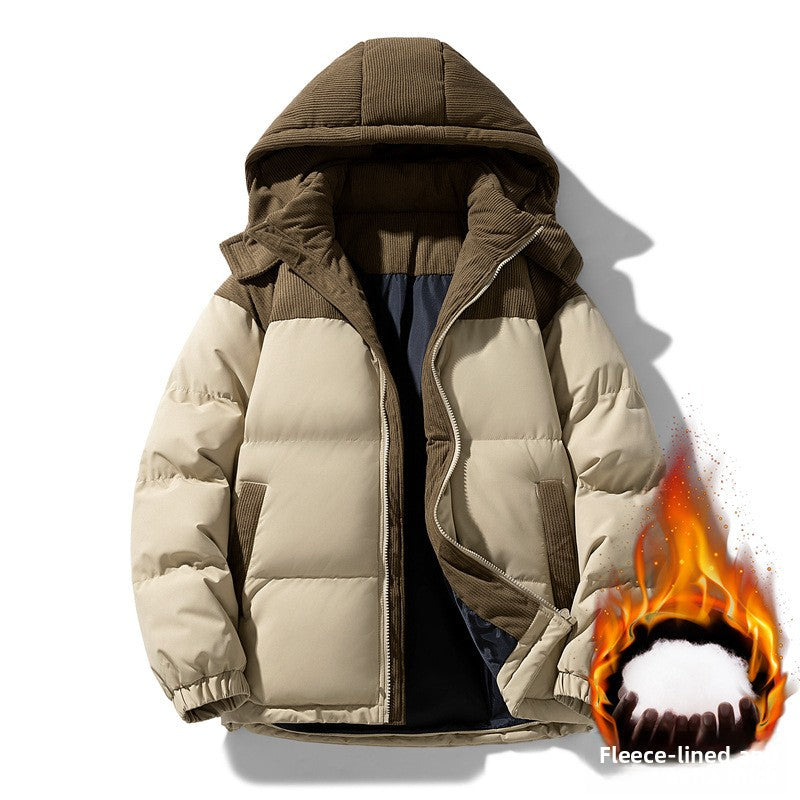 Unisex Hooded Winter Cotton Jacket Windproof Thick Warm Coat