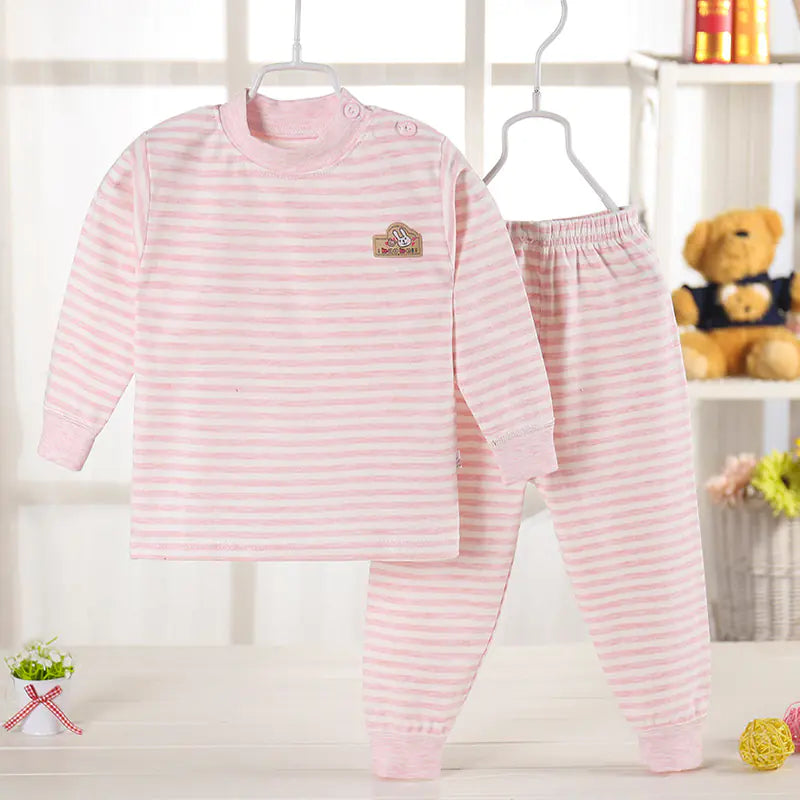 Children's Cotton Pajama Set for Fall and Winter - # BAAA81810029