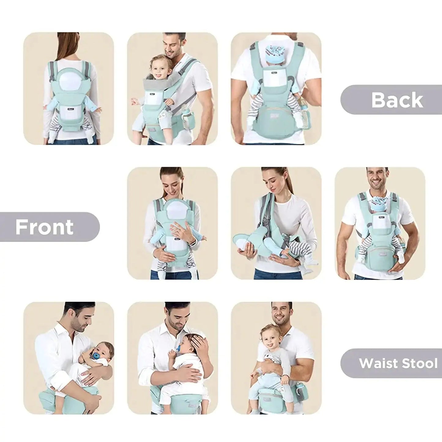 Multifunctional Ergonomic Baby Carrier - # BAGEG1710007
