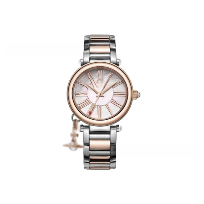 Pearl-set diamond style Saturn watch