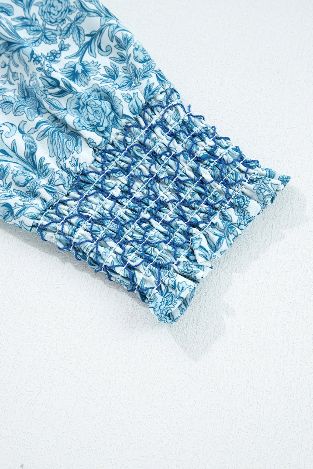 Floral Puff Sleeve Button-Up Shirt