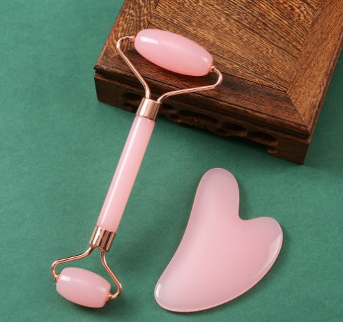 Heart-shaped crystal roller massage board