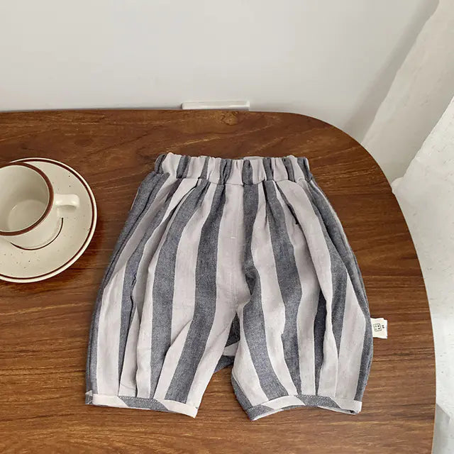 Soft Cotton Striped Bloomers for Newborns and Toddlers - # BAAA1B11010006