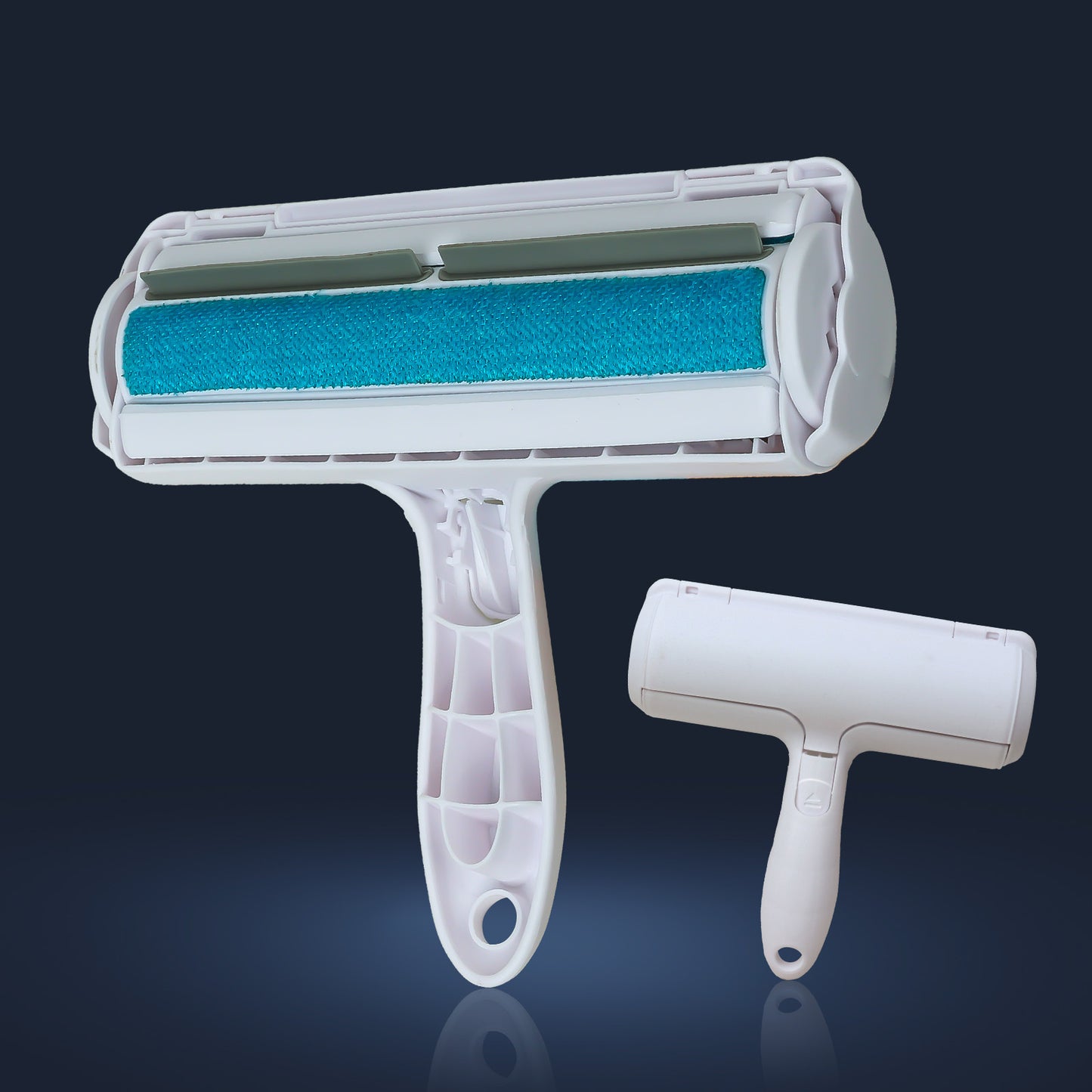 Pet hair removal roller brush suction tool