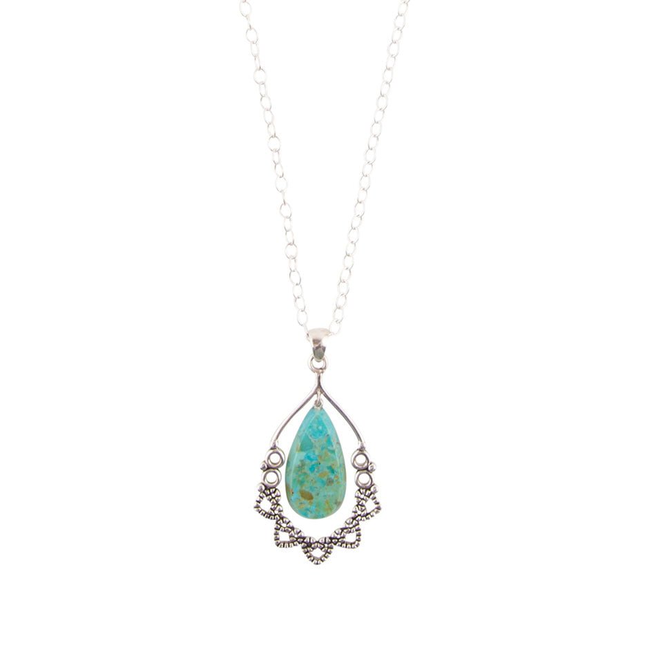 Lace Turquoise and Sterling Silver Necklace