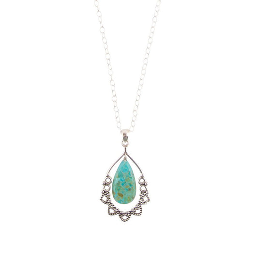 Lace Turquoise and Sterling Silver Necklace