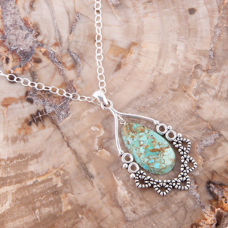 Lace Turquoise and Sterling Silver Necklace