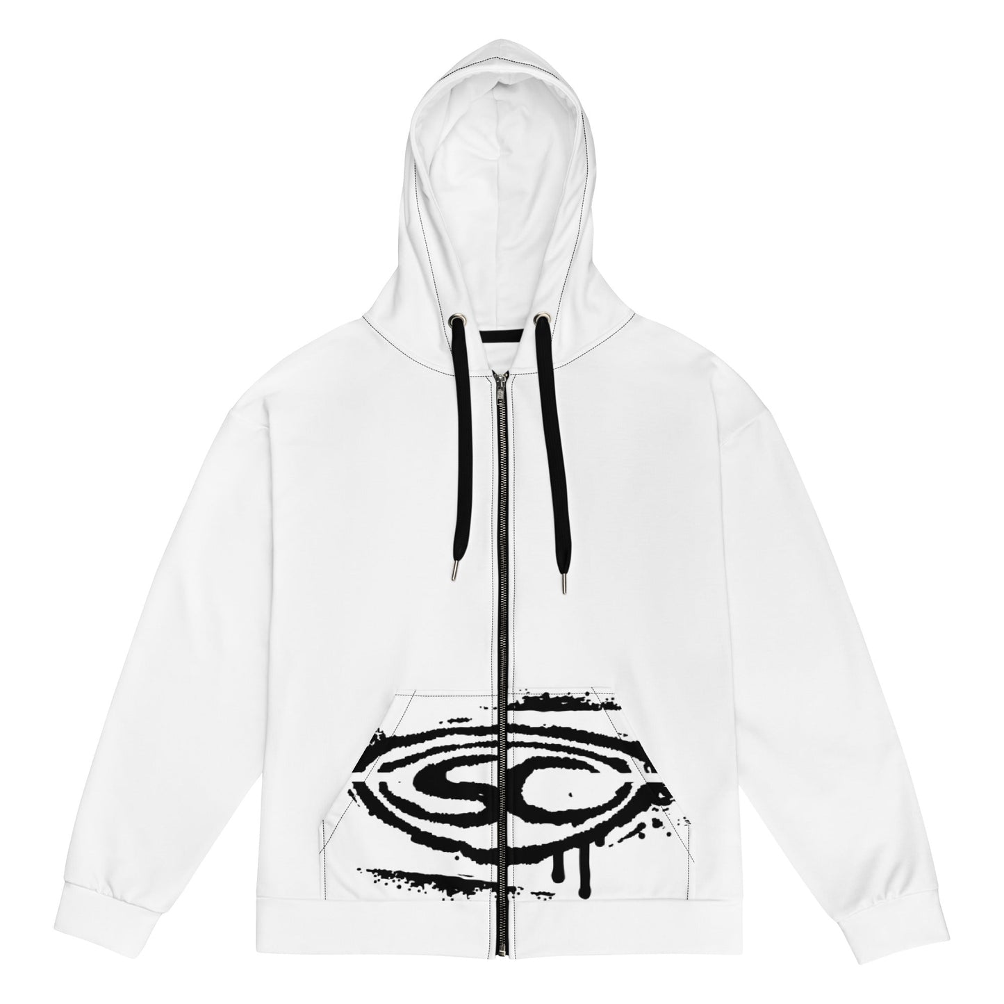 Allover SC Skull Print Unisex zip hoodie
