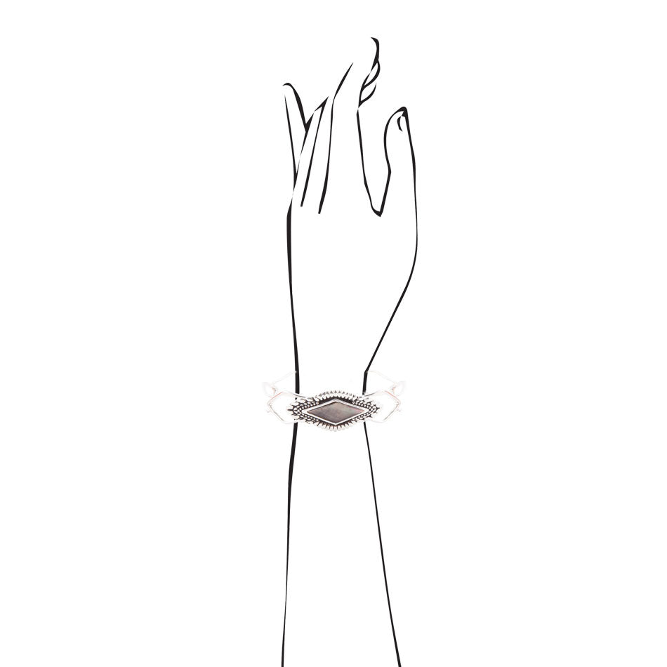 Anemone Black Pearl Cuff Bracelet