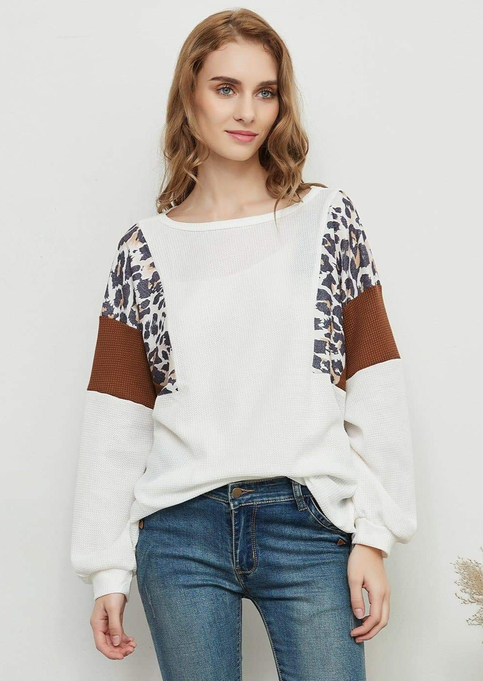 Leopard Pullover Knit Sweater