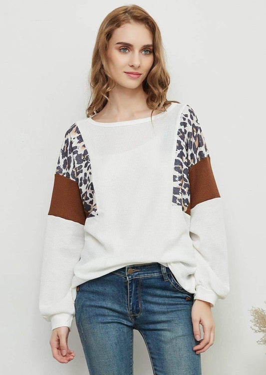 Leopard Pullover Knit Sweater