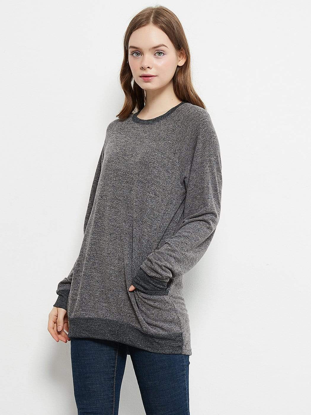 Long Sleeve Pocket Front Pullover