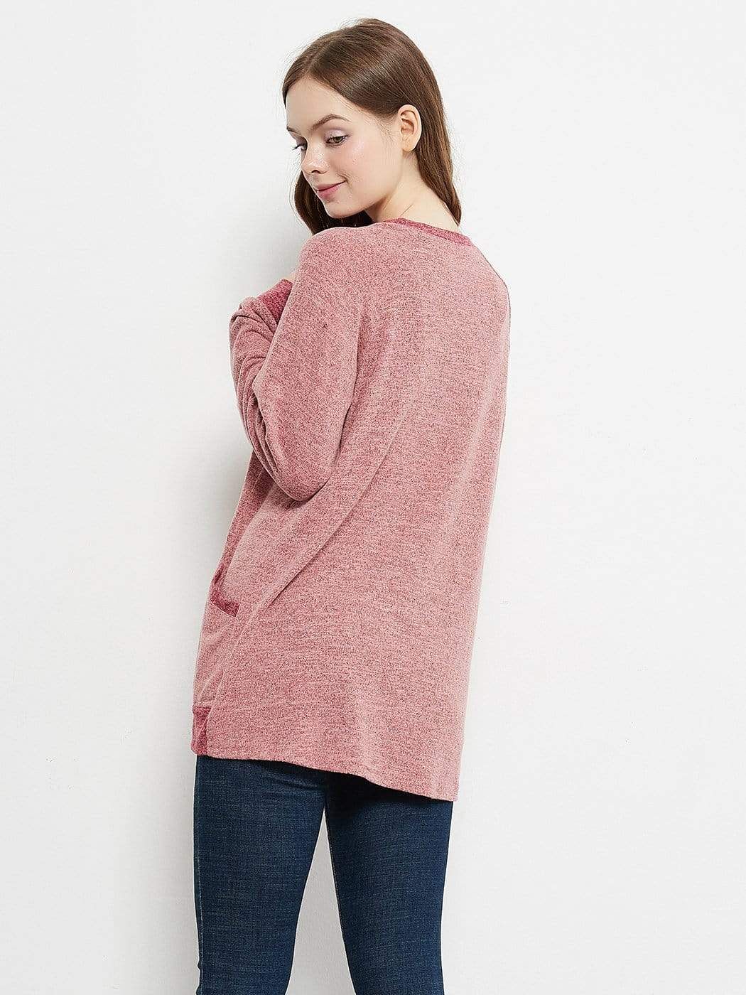 Long Sleeve Pocket Front Pullover