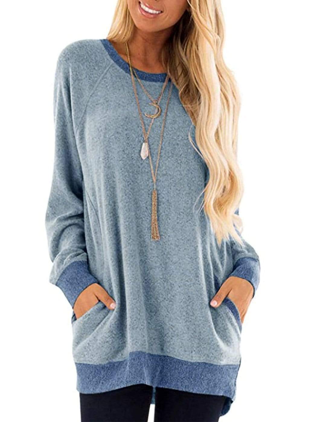 Long Sleeve Pocket Front Pullover