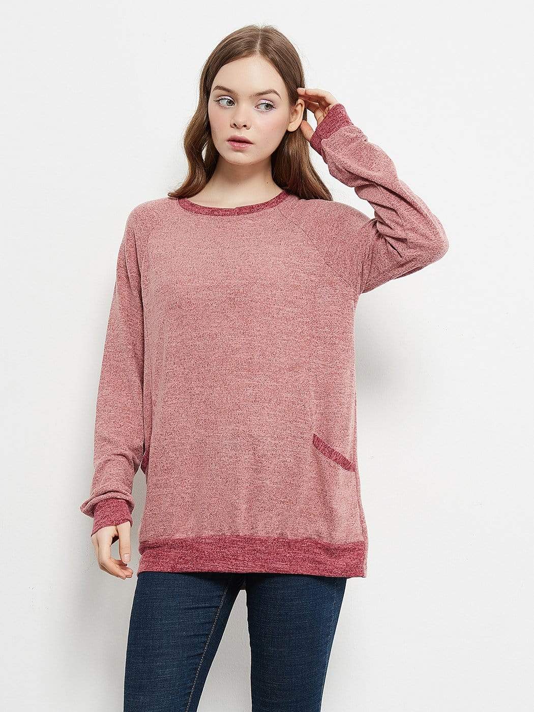 Long Sleeve Pocket Front Pullover