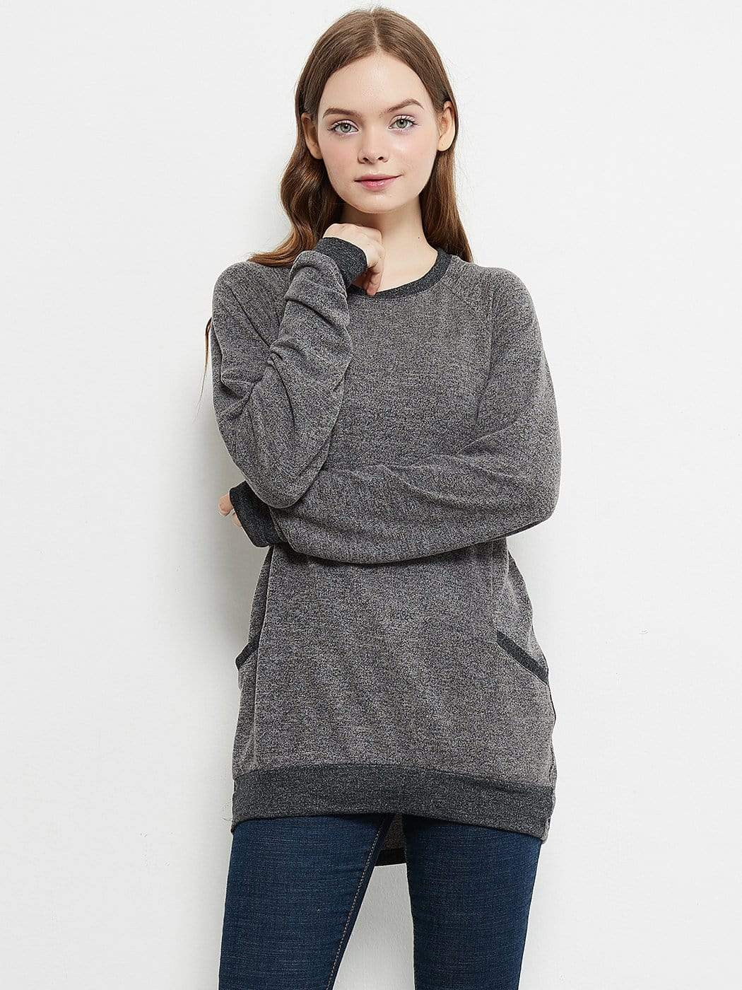 Long Sleeve Pocket Front Pullover