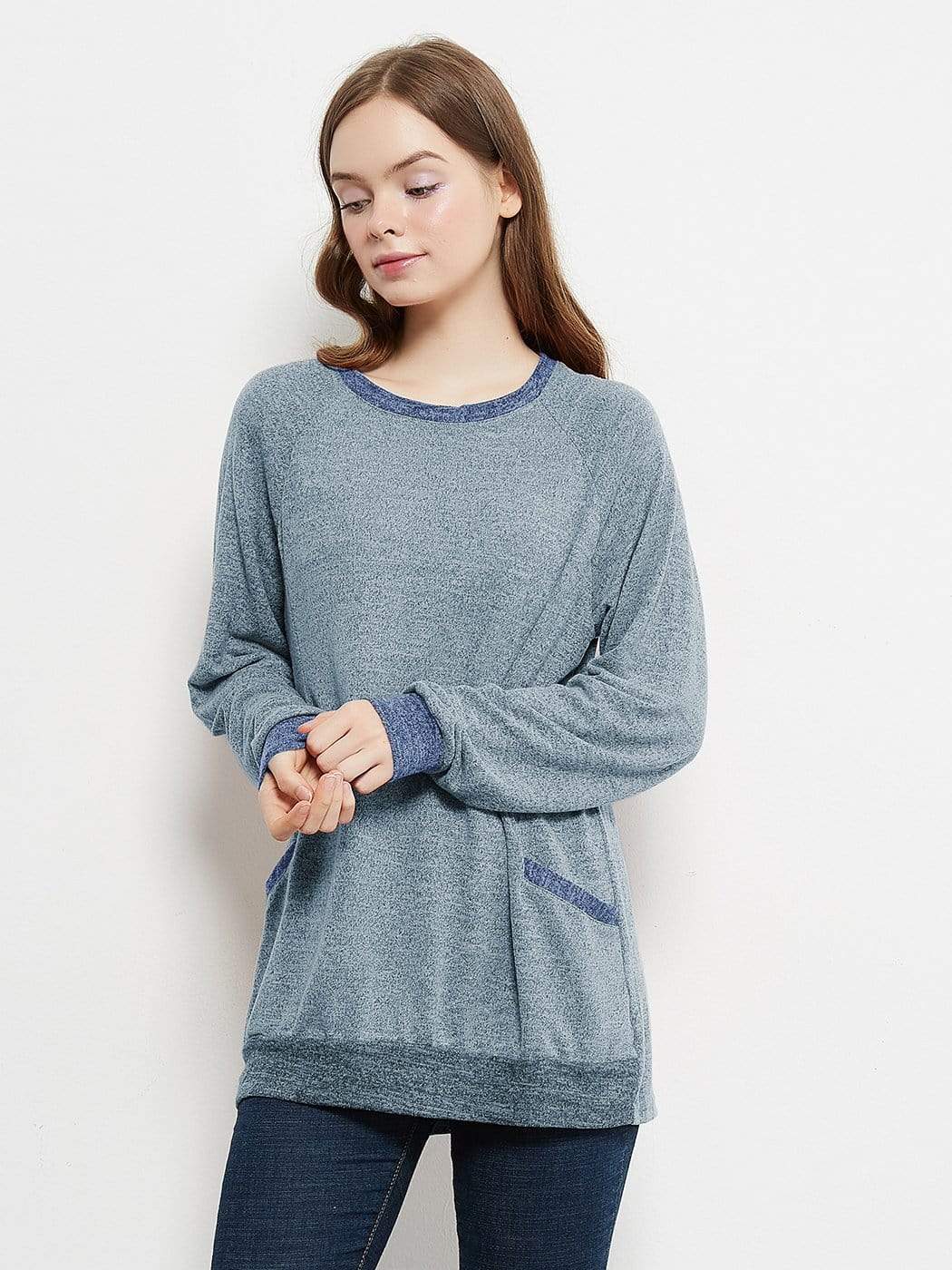 Long Sleeve Pocket Front Pullover