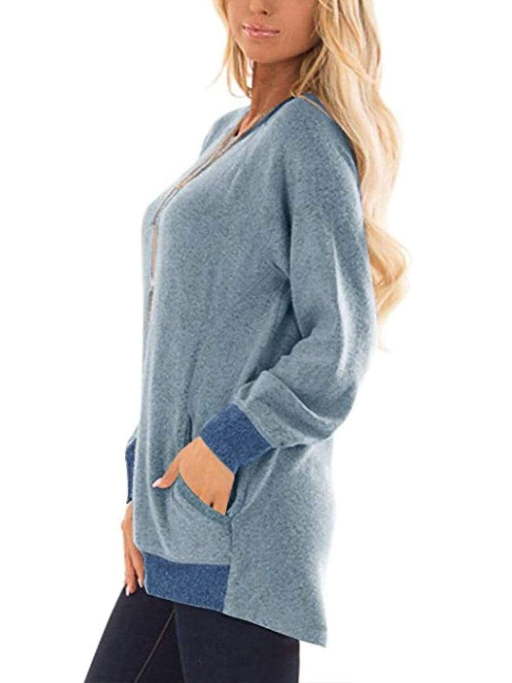 Long Sleeve Pocket Front Pullover