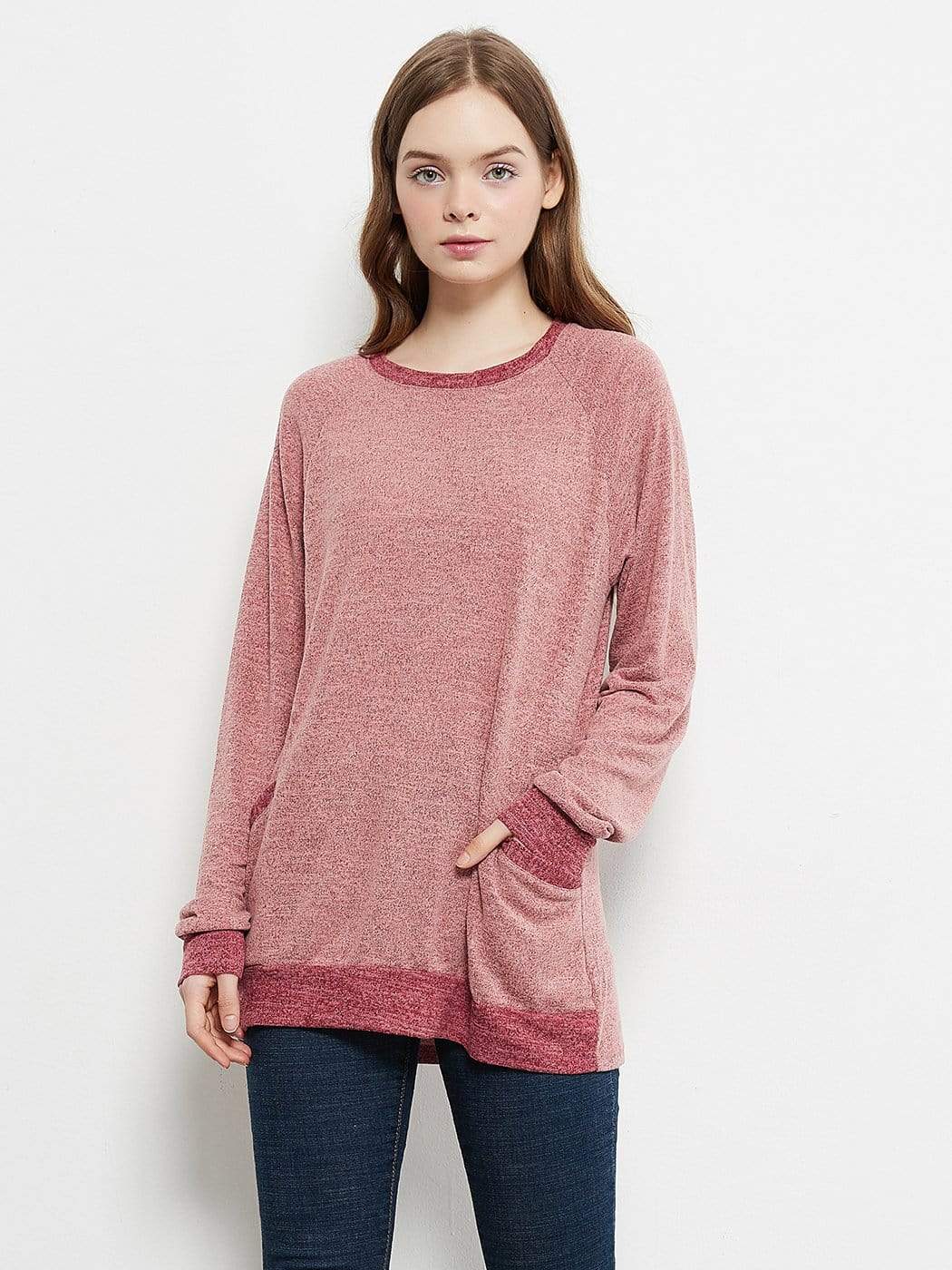 Long Sleeve Pocket Front Pullover