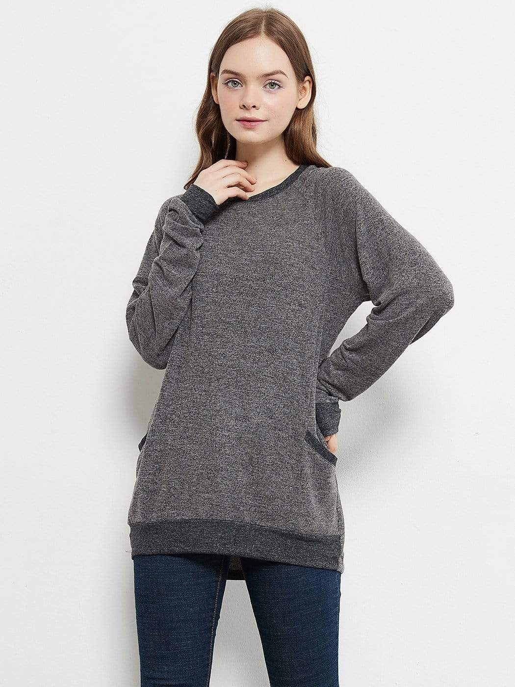 Long Sleeve Pocket Front Pullover