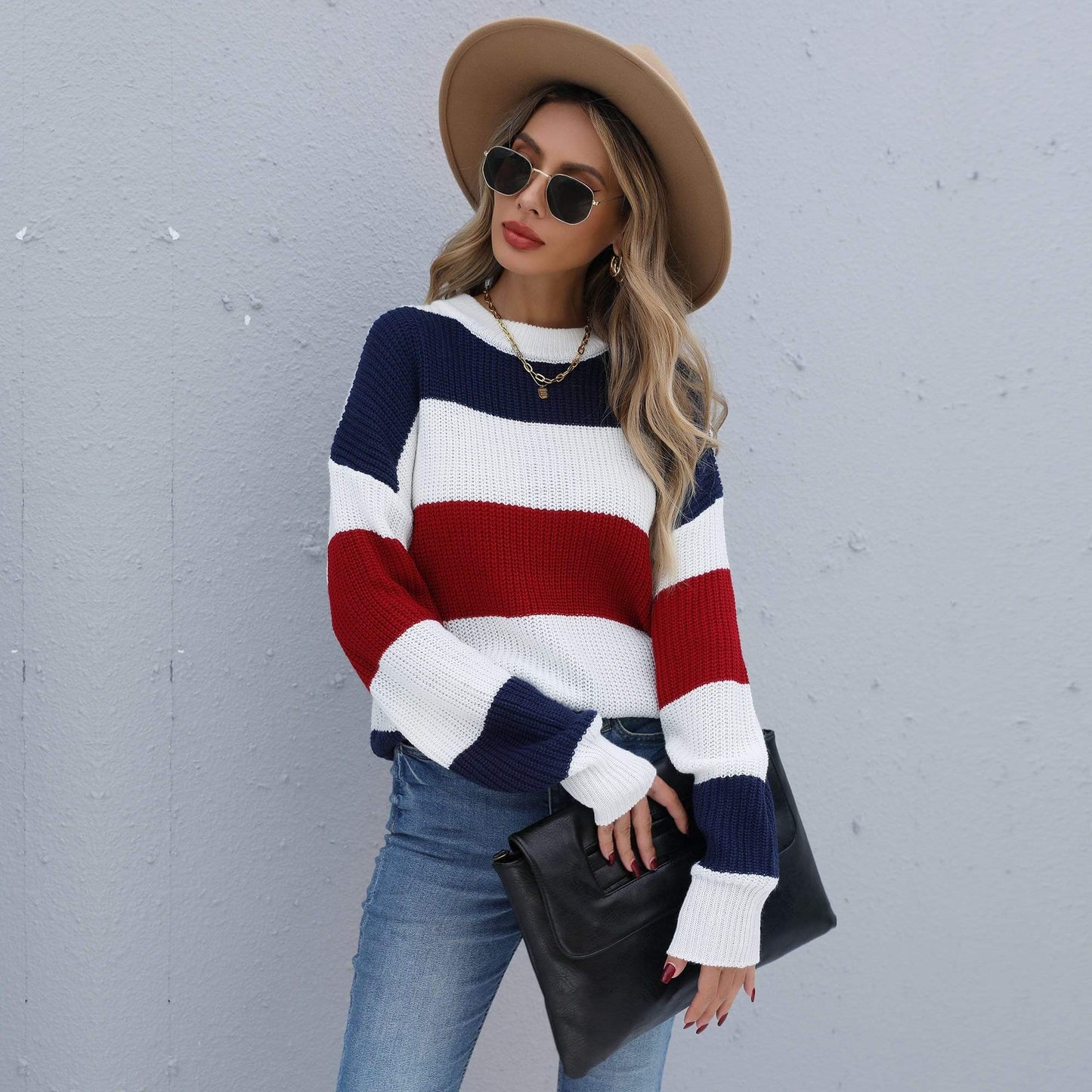 Chunky Knit Striped Sweater