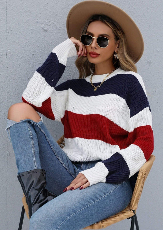 Chunky Knit Striped Sweater