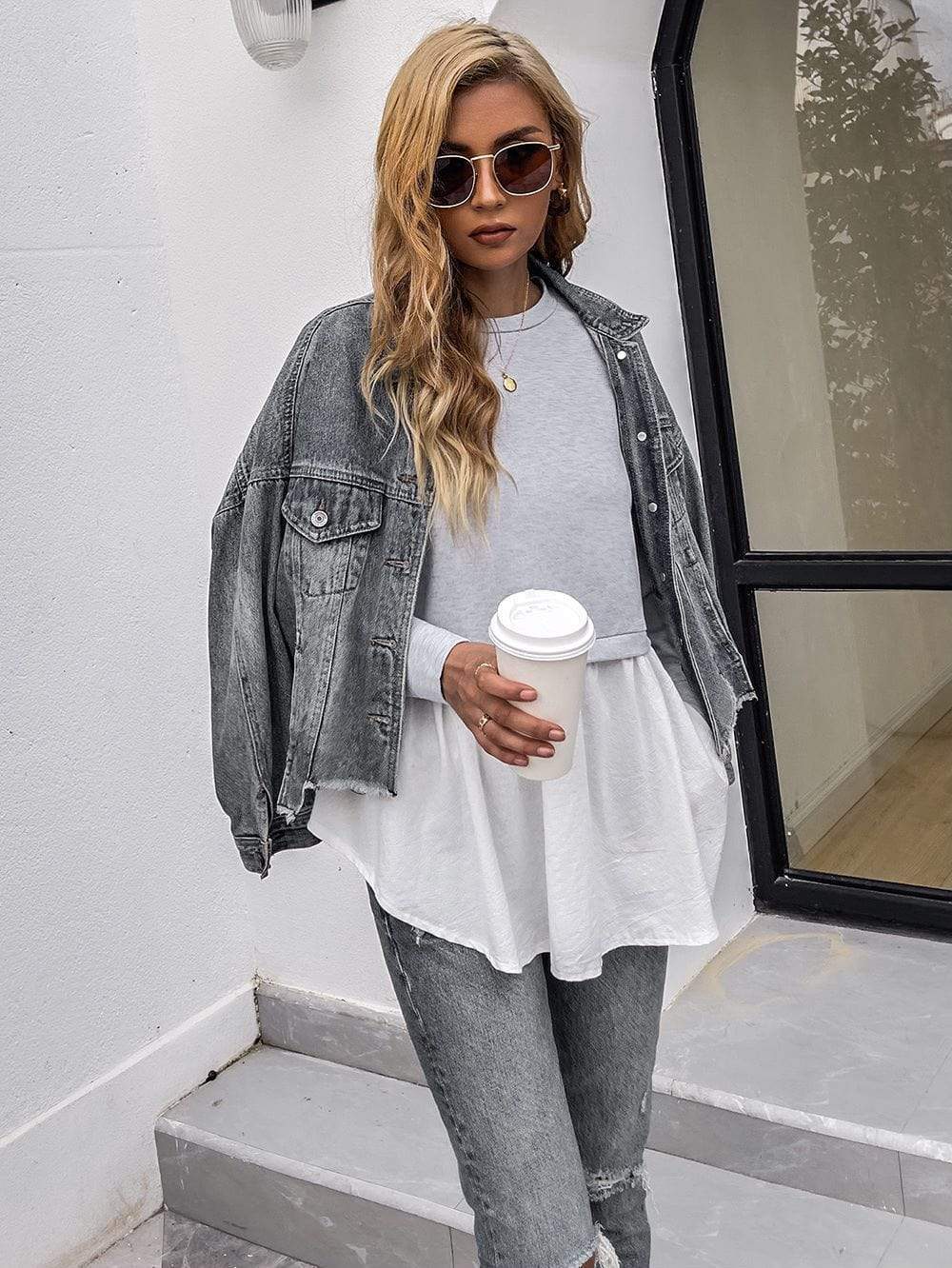 Double Layered Sweater Top