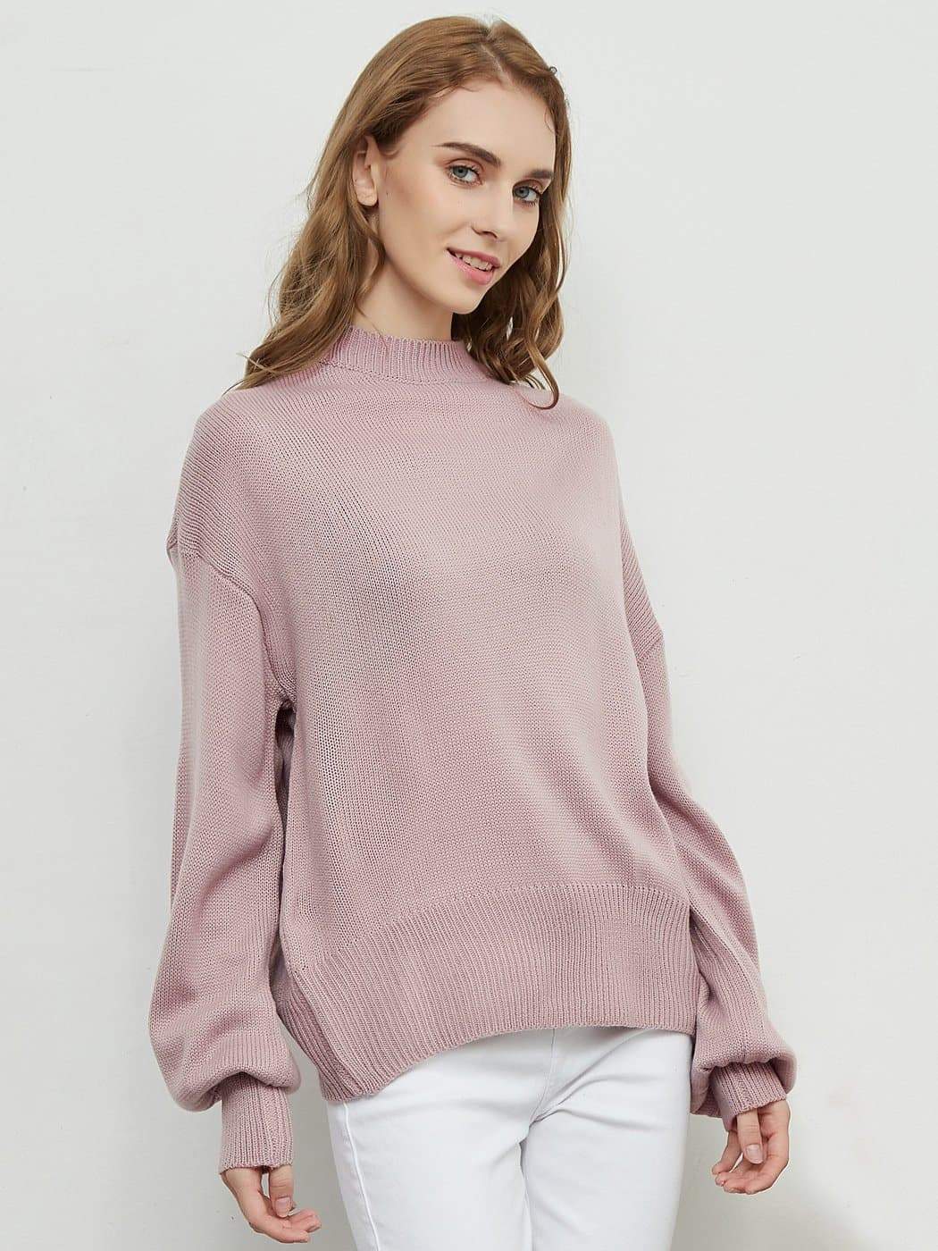 Love Tie Puffed Sleeve Sweater