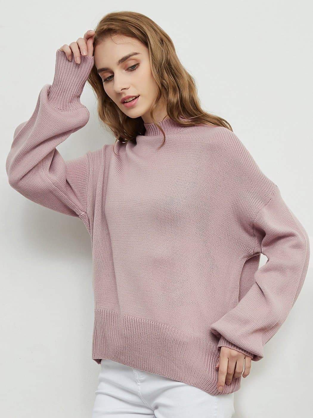 Love Tie Puffed Sleeve Sweater