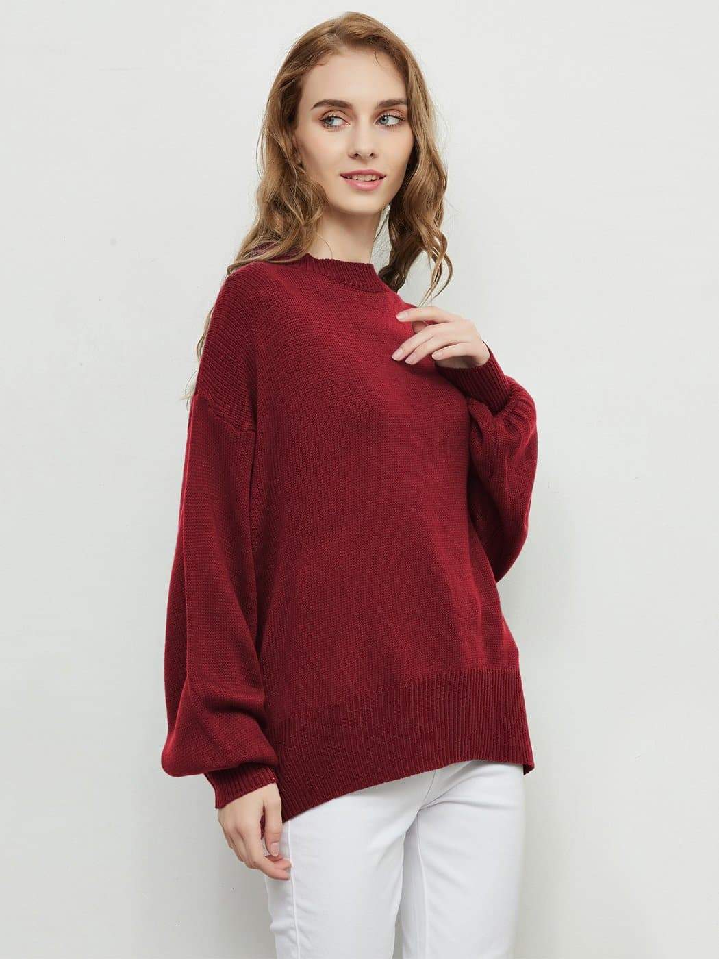 Love Tie Puffed Sleeve Sweater
