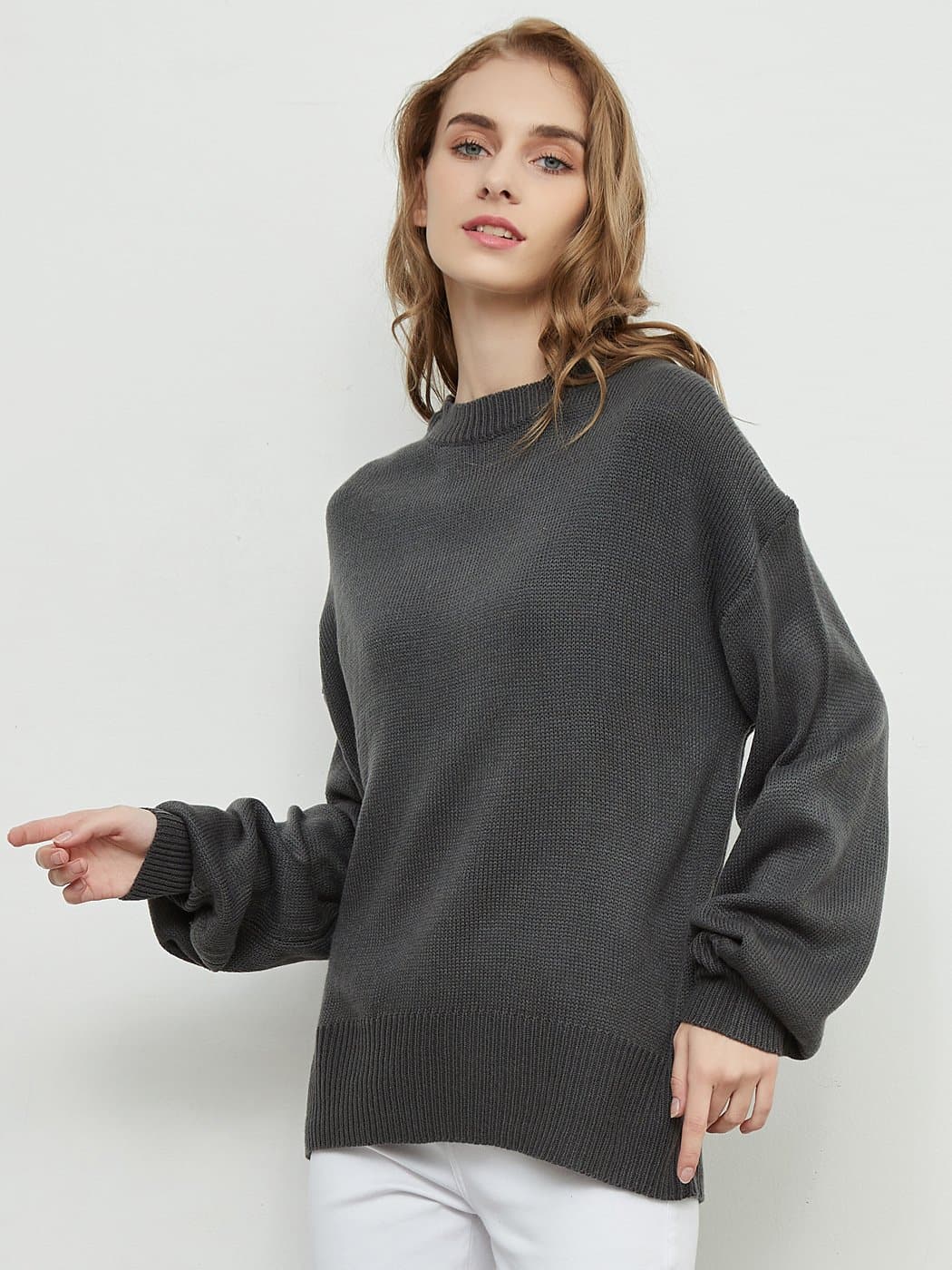 Love Tie Puffed Sleeve Sweater