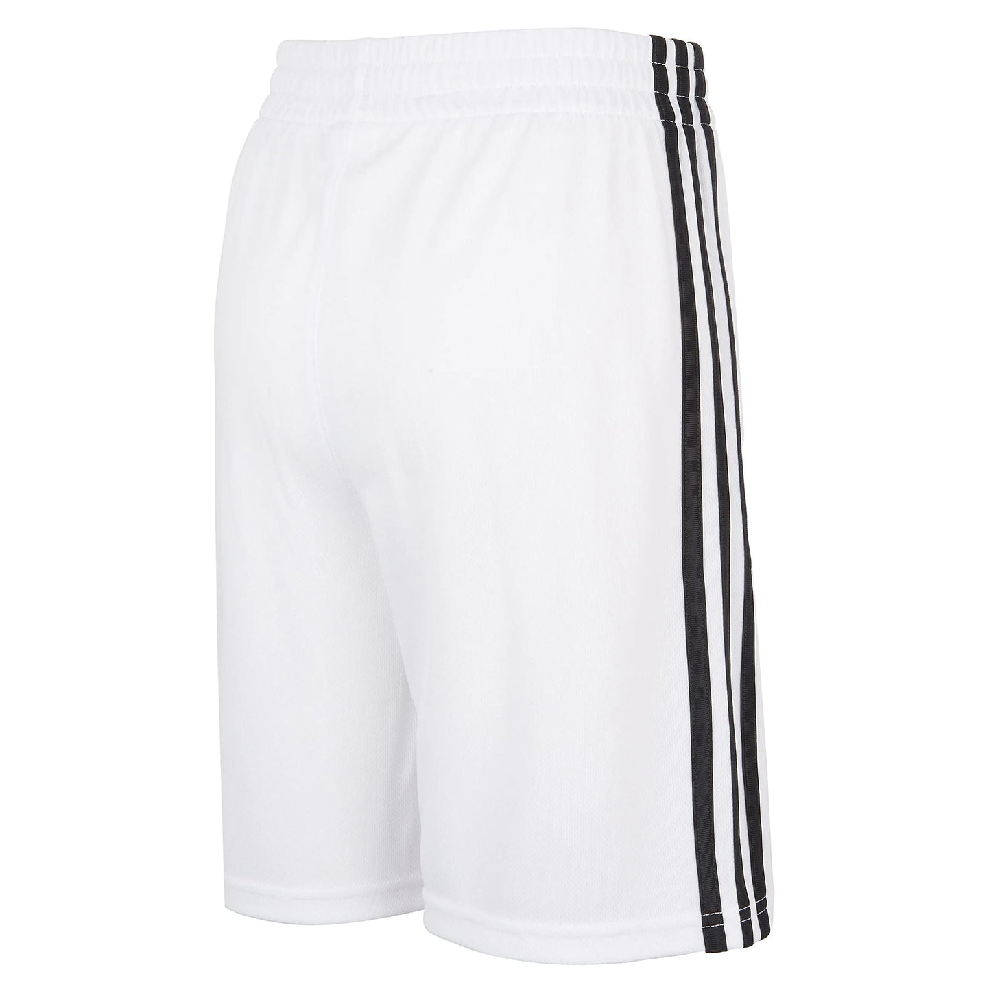adidas boys Classic 3-stripes Shorts 7 White - # BOAA11610001