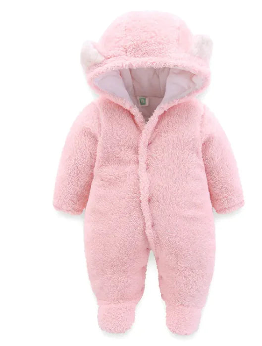 Winter Baby Jumpsuit Newborn Warm Thick Baby Romper-# BAAA21210002