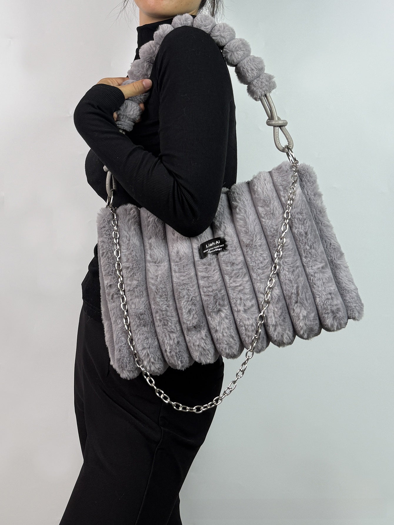 Fluffy handbag