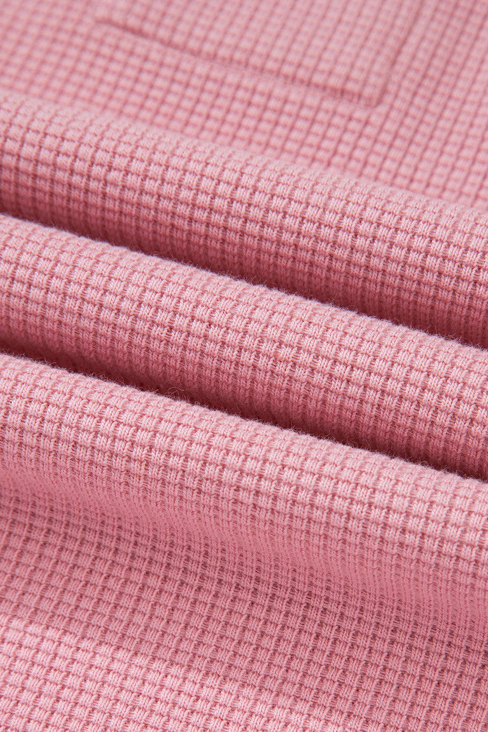 Waffle Knit Bishop Sleeve Side Split Top