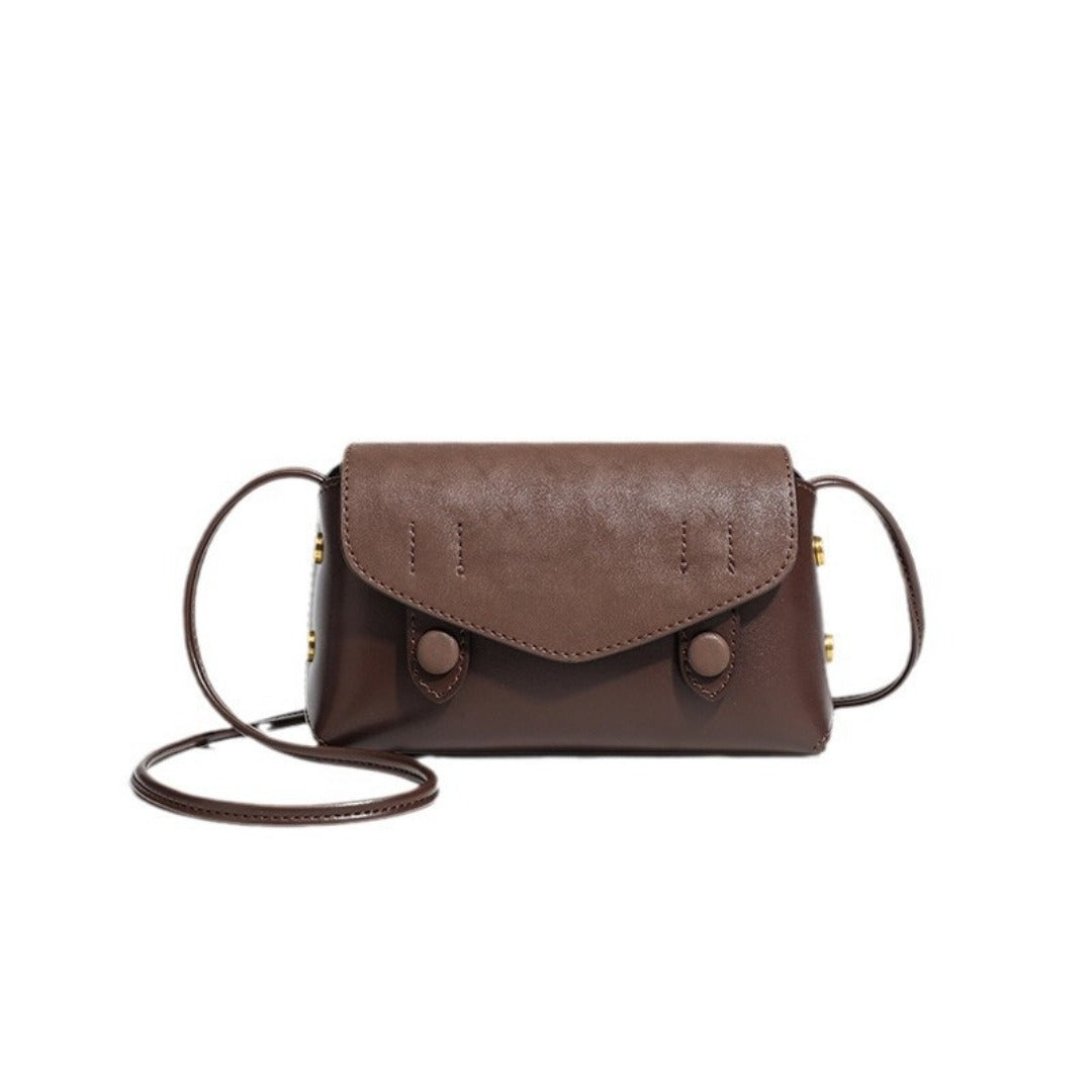 Elegant Coffee Small Square Bag – Versatile Autumn and Winter Messenger Bag for Women