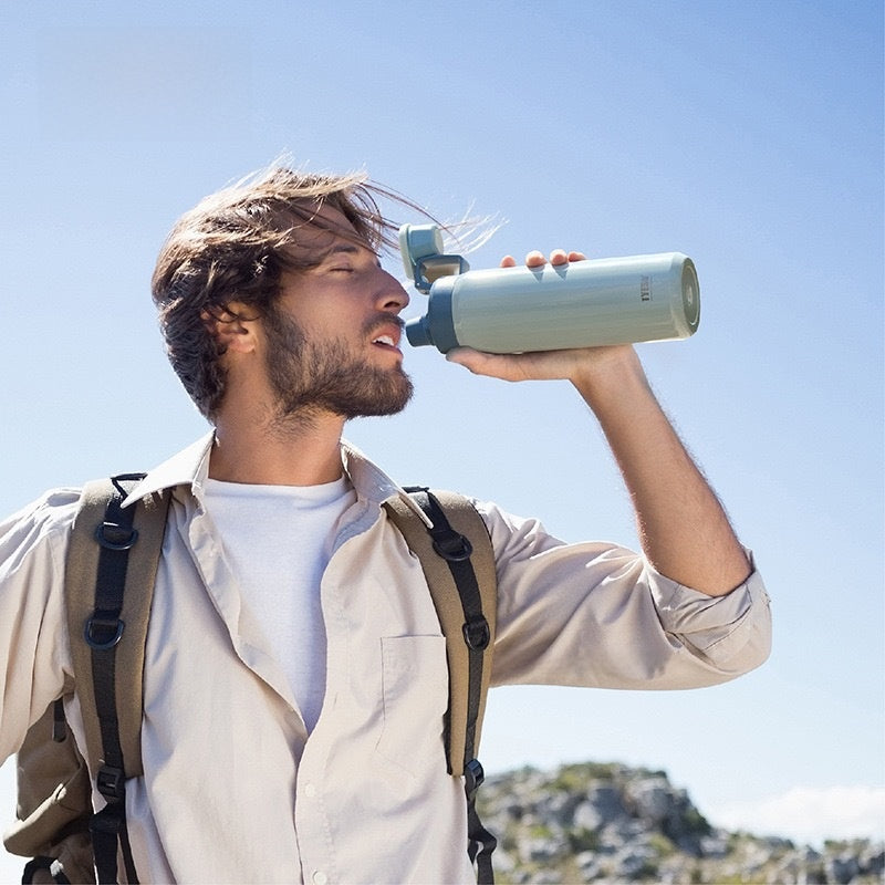 Portable Stainless Steel Insulated Water Bottle with Handle