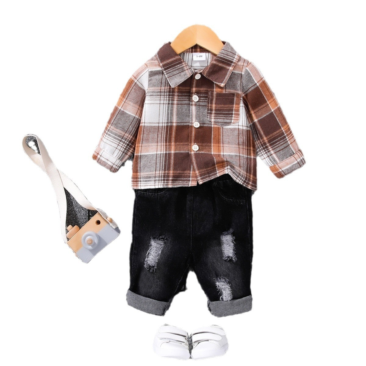 Children's casual shirt and denim suit