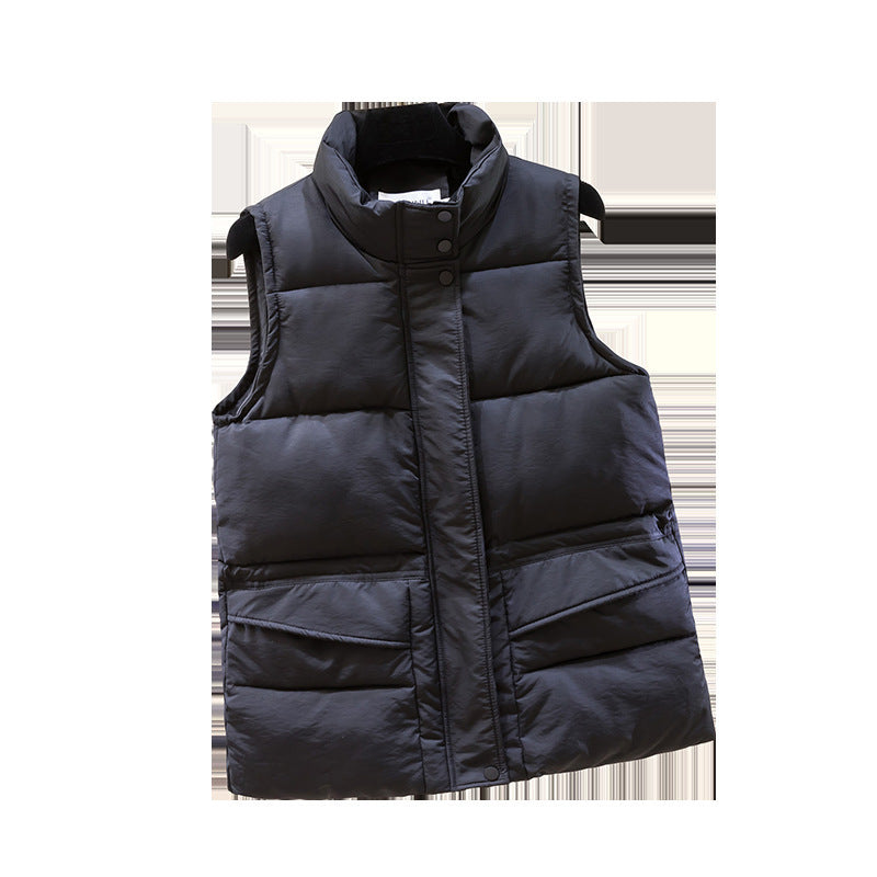Women's Cotton Padded Vest Sleeveless Casual Jacket