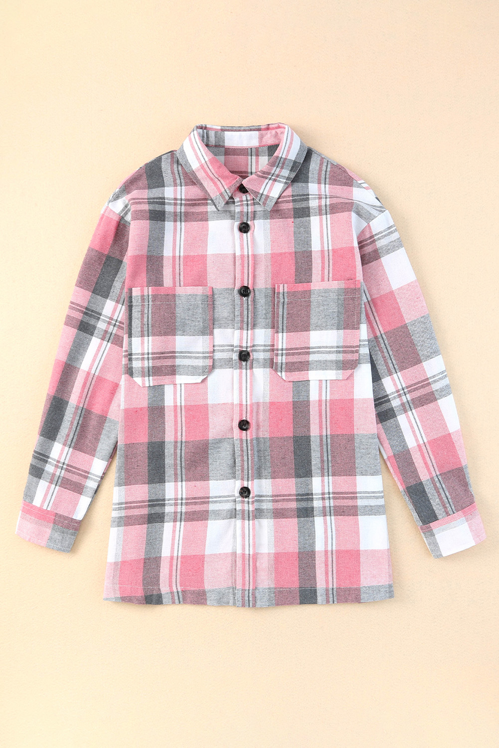Plaid Patch Pocket Buttoned Shirt