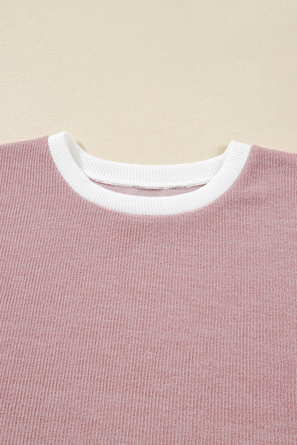 Plus Size Contrast Trim Drop Shoulder Top