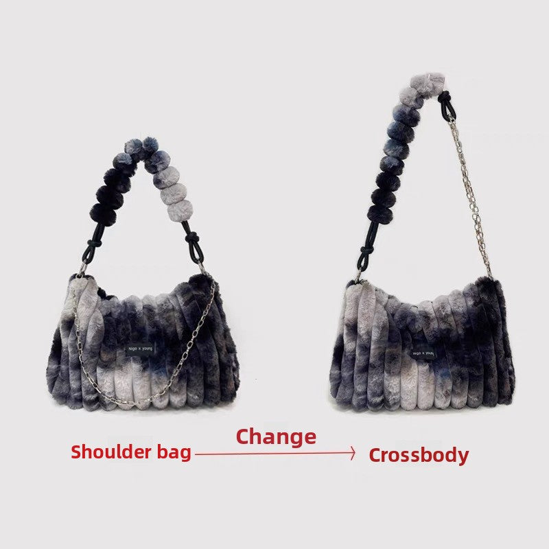Fluffy handbag