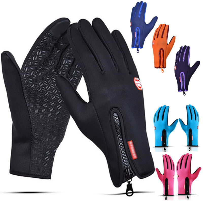 Ski gloves with touchscreen functionality