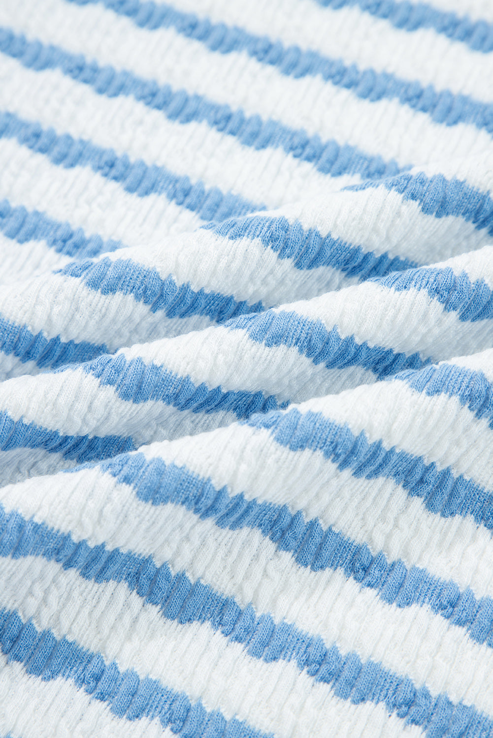 Stripe Collared Top and Drawstring Pants Set