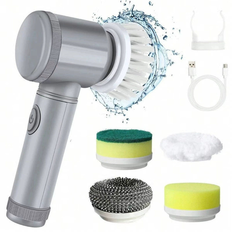 Multi-functional soft-bristle electric cleaning brush
