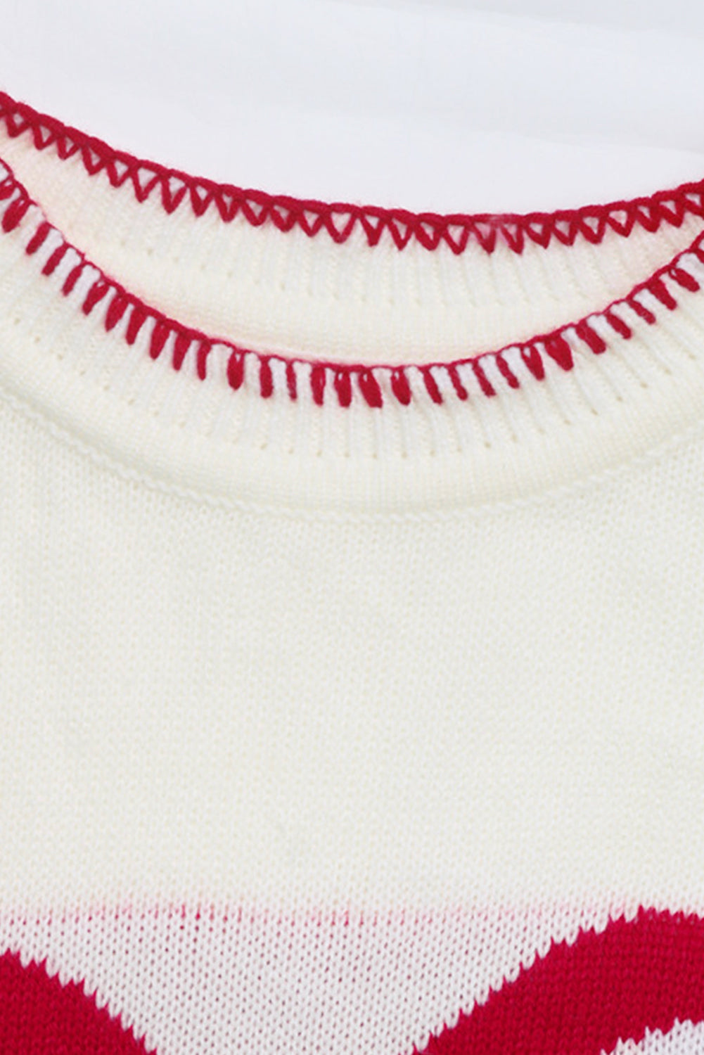 Christmas Bow Colorblock Long Sleeve Sweater