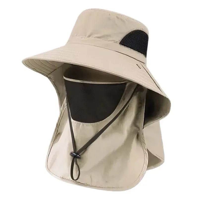 Outdoor Unisex Summer Hat UV Protection Breathable Fishing Cap Sunshade Neck Protection Cycling And Climbing Hat Waterproof