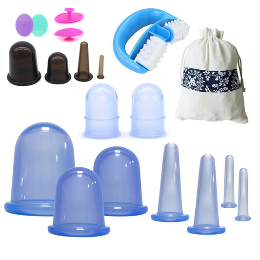 Silicone Facial Cupping Set for Massage and Therapy